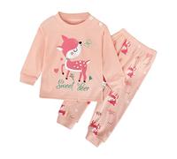 Pigiama-Ragazzo-Ragazza,Pigiama Ragazzo Lungo Solido Loungewear Sleepwear Pjs 2 Pezzi Ragazze Set Top Pantaloni Abiti Pigiama Morbido Set di Pantaloni per Bambino Ragazzi e Ragazze 2-8 Anni