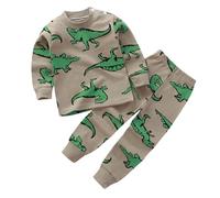 Pigiama Ragazzo Ragazzi Ragazze Manica Lunga Abbigliamento da Casa Set Strati Termici per Bambini, Top e Pantaloni Tuta Casual della Stampa Fumetto