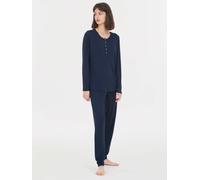 PIGIAMA RAGNO DONNA DD60N1 VISCOSA SERAFINO PRIMAVERA ESTATE LETTO NOTTE blu
