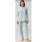 PIGIAMA RAGNO DONNA DE12N1 100% COTONE AUTUNNO INVERNO SERAFINO LETTO NOTTE blu