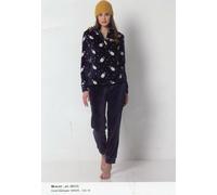 Pigiama serafino da donna a manica lunga in pile MI.A.MI Linclalor 988315