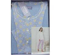 Pigiama serafino da donna manica lunga in cotone fresco jersey Linclalor 74481