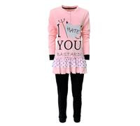 Pigiama serafino invernale lungo donna caldo cotone Character 3792