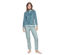 Pigiama serafino lungo donna inverno pile caldissimo collo alto Laura Biagiotti