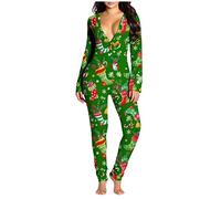 Pigiama Sexy Tuta da Donna Pigiama Tutina con Apertura Posteriore Monopezzo Autunno e Inverno Pigiama Intero con Patta Sexy Pagliaccetto Tuta Manica Lunga Body Taglia Grossa Pigiama Onesie Donna