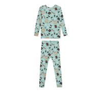 Pigiama 'SMORES' Bambini GAP 92 beige / acqua / cioccolato / bianco