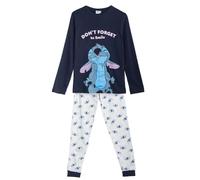 Pigiama Stitch Disney Donna Cotone Jersey Maglia Maniche Lunghe Pantaloni Idea Regalo