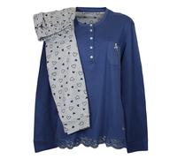 Pigiama donna Taglie MAXI invernale in Caldo cotone Renato Balestra cuore cuori