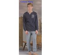 PIGIAMA-tipo Tuta uomo Homewear RELIABLE Lungo COTONE Leggero con POLSINO