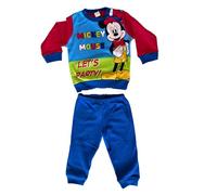 Pigiama Topolino Mickey Lungo Cotone Interlock Neonato - Disney Baby (Art. Wi 4139 (Bianco - Rosso), 24 Mesi)