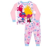 Pigiama Trolls | Pigiama Bambina | Pigiamone Bambini Lungo | Rosa | 7-8 Anni