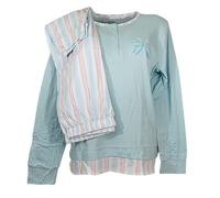 Pigiama tuta donna lungo in cotone leggero estivo primaverile Angel's a righe