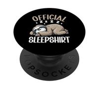 Pigiama ufficiale con bradipo divertente per dormire PopSockets PopGrip Adesivo