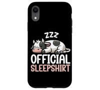 Pigiama ufficiale con mucca che dorme animali sarcastici Custodia per iPhone XR