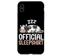 Pigiama ufficiale con mucca che dorme animali sarcastici Custodia per iPhone XS Max