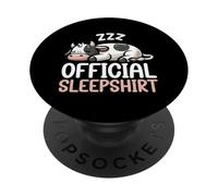 Pigiama ufficiale con mucca che dorme animali sarcastici PopSockets PopGrip Adesivo