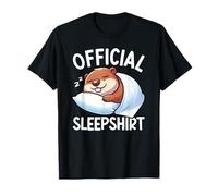 Pigiama Ufficiale Sleepshirt Beaver Lazy Sleeping Animals Maglietta