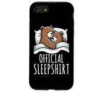 Pigiama ufficiale Sleepshirt con orsetto marrone pigro che dorme animali Custodia per iPhone SE (2020) / 7/8