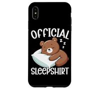 Pigiama ufficiale Sleepshirt con orsetto marrone pigro che dorme animali Custodia per iPhone XS Max