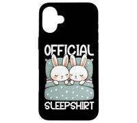 Pigiama ufficiale Sleepshirt coniglio sonno divertente andare a letto Custodia per iPhone 16 Plus