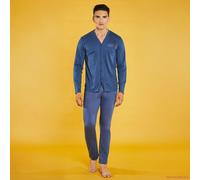 Pigiama Uomo 100% Cotone con Maglia Aperta Nazareno Gabrielli U6028
