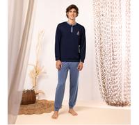 Pigiama Uomo 100% cotone scollo a serafino Irge Calibrato CUML 102