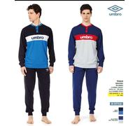 Pigiama uomo a manica lunga in jersey di cotone Umbro 10444