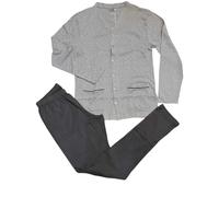 Pigiama uomo aperto in cotone caldo invernale giacca con tasche manica lunga