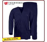 pigiama uomo aperto TAGLIE FORTI cotone leggero completo da 2XL a 10XL Maxfort