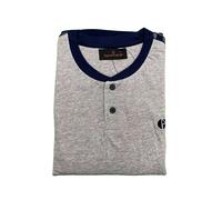 PIGIAMA UOMO CORTO TRIS PANTALONE LUNGO MEZZA MANICA COTONE ESTIVO BLU GRIGIO