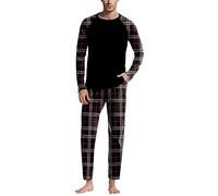 Pigiama Uomo Cotone Autunno Leggero Pigiami Due Pezzi Pigiama Lungo Caldo Taglie Forti Offerta Pigiama Invernale Completo Pigiama Pile Classico Elegante Pigiama Cotone