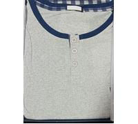Pigiama Uomo Cotone Calibrato Manica e Pantalone Lungo Girocollo con Bottoni