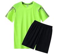 Pigiama Uomo Cotone Corto, Pigiama Uomo a Due Pezzi Con Coulisse E Tasche Sui Pantaloni Completo Uomo Sportivo Corto Pigiami Set Due Pezzi Completo Uomo Casual Corto Set Di Pigiama Unisex-Adulto