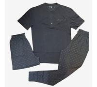 Pigiama uomo cotone estivo manica corta pantalone lungo e pantaloncino corto