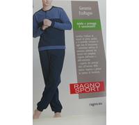 PIGIAMA UOMO COTONE INTERLOCK INVERNALE SERAFINO MANICA LUNGA POLSINI RAGNO