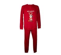 Pigiama uomo CRAZY FARM cotone interlock invernale manica lunga collo serafino a