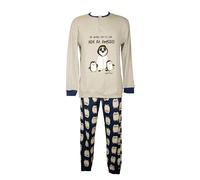 Pigiama uomo CRAZY FARM cotone interlock invernale manica lunga collo serafino a