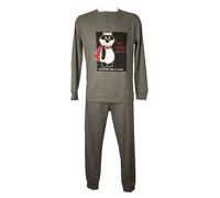 Pigiama uomo CRAZY FARM cotone interlock invernale manica lunga collo serafino p
