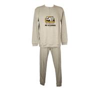 Pigiama uomo CRAZY FARM cotone interlock invernale manica lunga collo serafino p