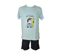 Pigiama uomo CRAZY FARM estivo corto t shirt mezza manica serafino pantalone cor