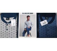 PIGIAMA UOMO IL GRANCHIO art. 2072 CALDO COTONE INVERNALE MANICA LUNGA SERAFINO