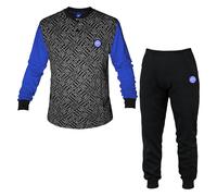 hermet pigiama uomo lungo in cotone JUVE prodotto ufficiale art. T10 2090 (grigio, L)