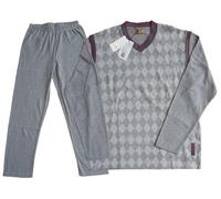 Pigiama uomo invernale caldo cotone serafino aperto cardigan derby a V Ferrucci