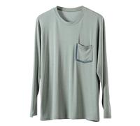 Pigiama Uomo Invernale Caldo - da A Maniche Lunghe Sottile con Tasche Stile Casual Indossabile Come Abbigliamento da Casa Esterno (Army Green XL)