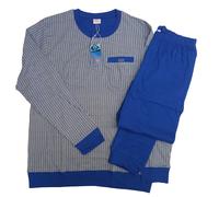 Pigiama uomo lungo corto 100% cotone estivo primaverile serafino bottoni Liabel
