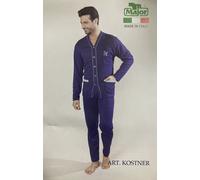 PIGIAMA UOMO MAJOR CALIBRATO CALDO COTONE APERTO AVANTI TAGLIE MAXI MADE IN ITA