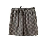 Pigiama Uomo, Pantaloncini da da per Relax e Tempo Libero, Abbigliamento da Notte per Una Notte di Riposo Accogliente (Brown, L)