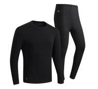 Pigiama Uomo - Pigiama Cotone Uomo Set di Biancheria Intima Termica USB in Peluche di Cotone da Uomo Invernale 11 Aree a Prova di Freddo per Ricarica e Riscaldamento Intelligenti (Black M)