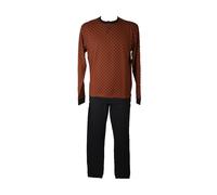 Pigiama uomo RAGNO interlock caldo cotone invernale manica lunga collo serafino
