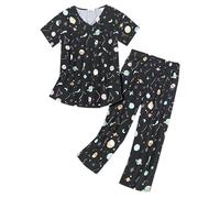 Pigiami da Donna,Pigiama Donna Lungo Set di a Due Pezzi Pigiama Cotone con Pantaloni Taglia Grande Casual Trasparente Abbigliamento Idee Regalo
